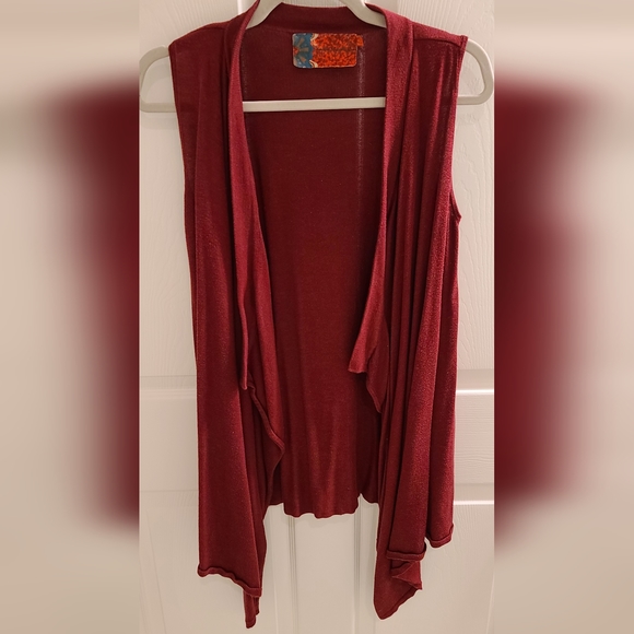Maroon Open Front Cardigan Size Small brand Twelve by Twelve - Picture 1 of 3